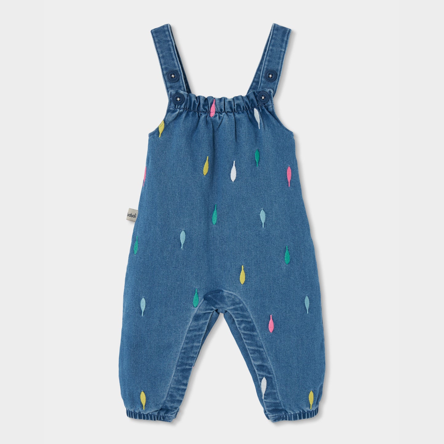 Boboli Baby Girls Blue Denim Dungaree Set