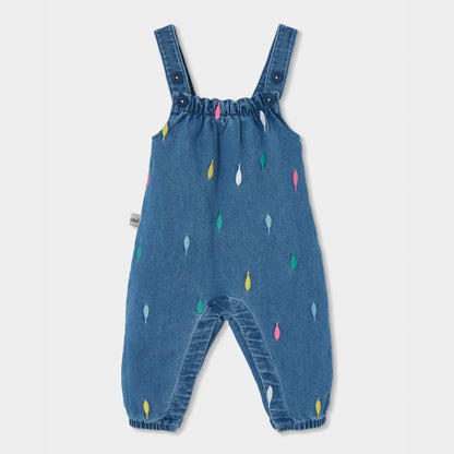 Boboli Baby Girls Blue Denim Dungaree Set