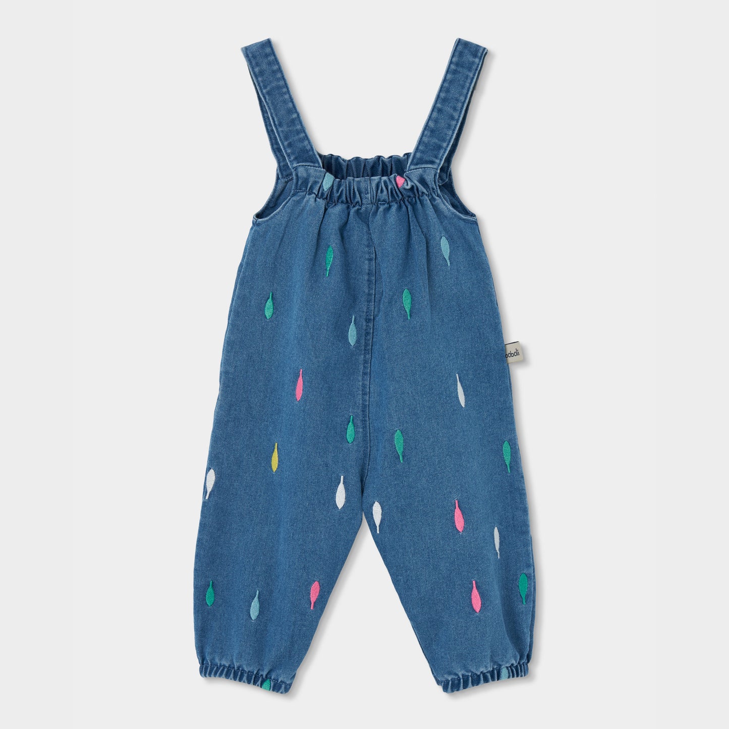 Boboli Baby Girls Blue Denim Dungaree Set