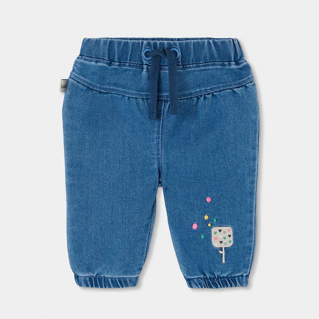 Boboli Baby Girls Blue Soft Denim Trousers