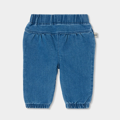 Boboli Baby Girls Blue Soft Denim Trousers