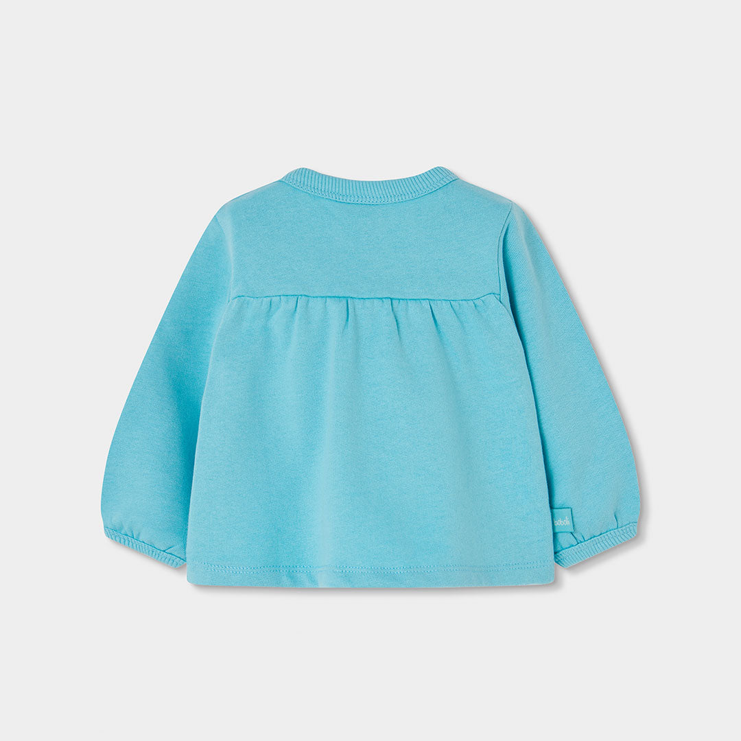 Boboli Baby Girls Blue Fleece Sweatshirt