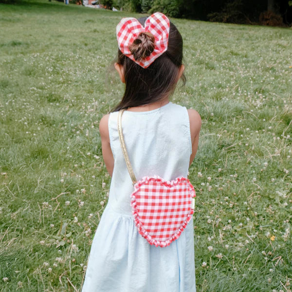 Rockahula Girls Gingham Love Heart Scrunchie