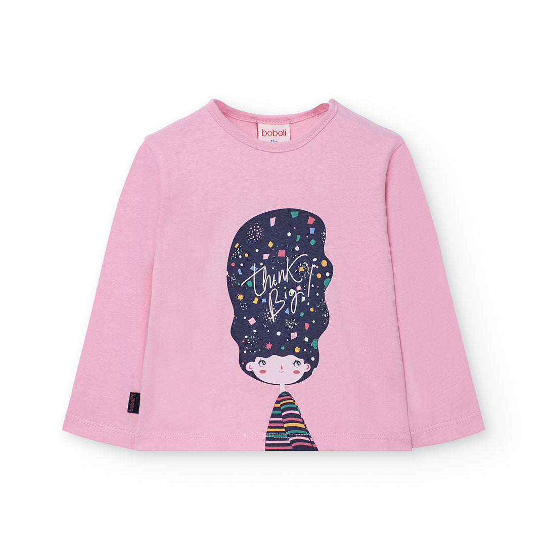 Boboli Girls 'THINK BIG' Long Sleeve Top