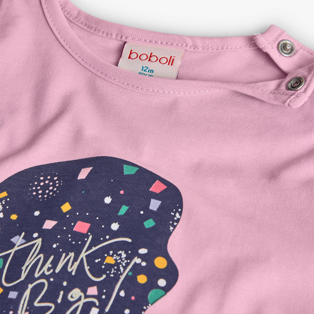 Boboli Girls 'THINK BIG' Long Sleeve Top