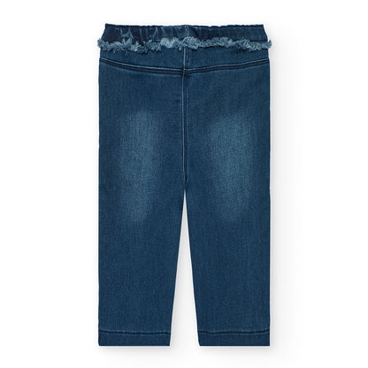 Boboli Girls Denim Trousers Blue
