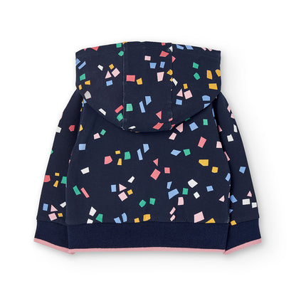 Boboli Girls Colourful Print Fleece Jacket