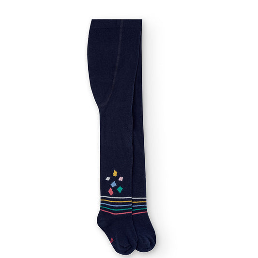 Boboli Girls Thick Navy Tights