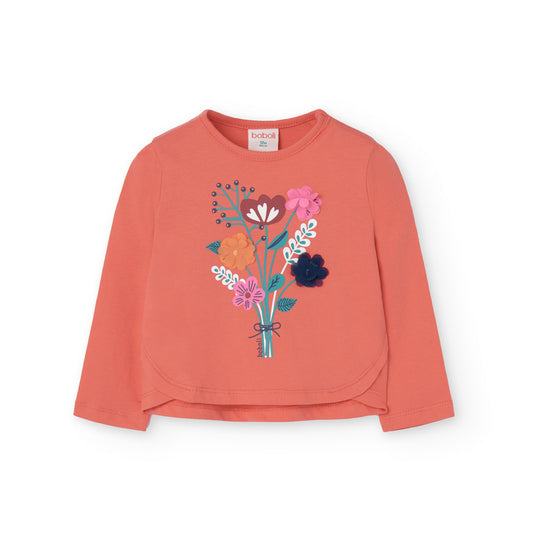 Boboli Girls Floral Knit T-Shirt