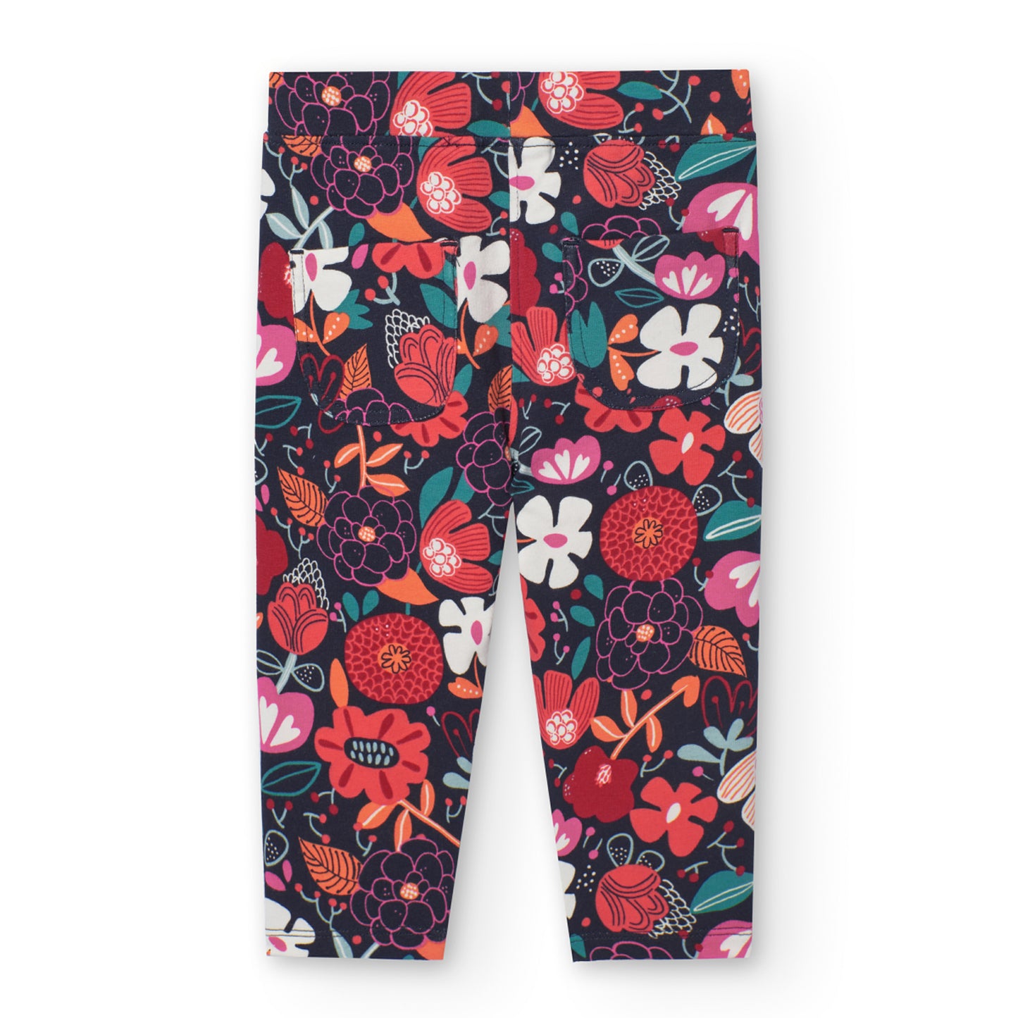 Boboli Girls Floral Fleece String Tie Leggings