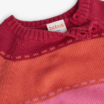 Boboli Girls Knitwear Button Collar Dress