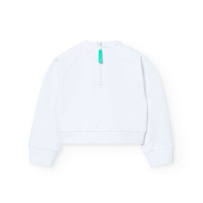 Boboli Girls White Sweatshirt