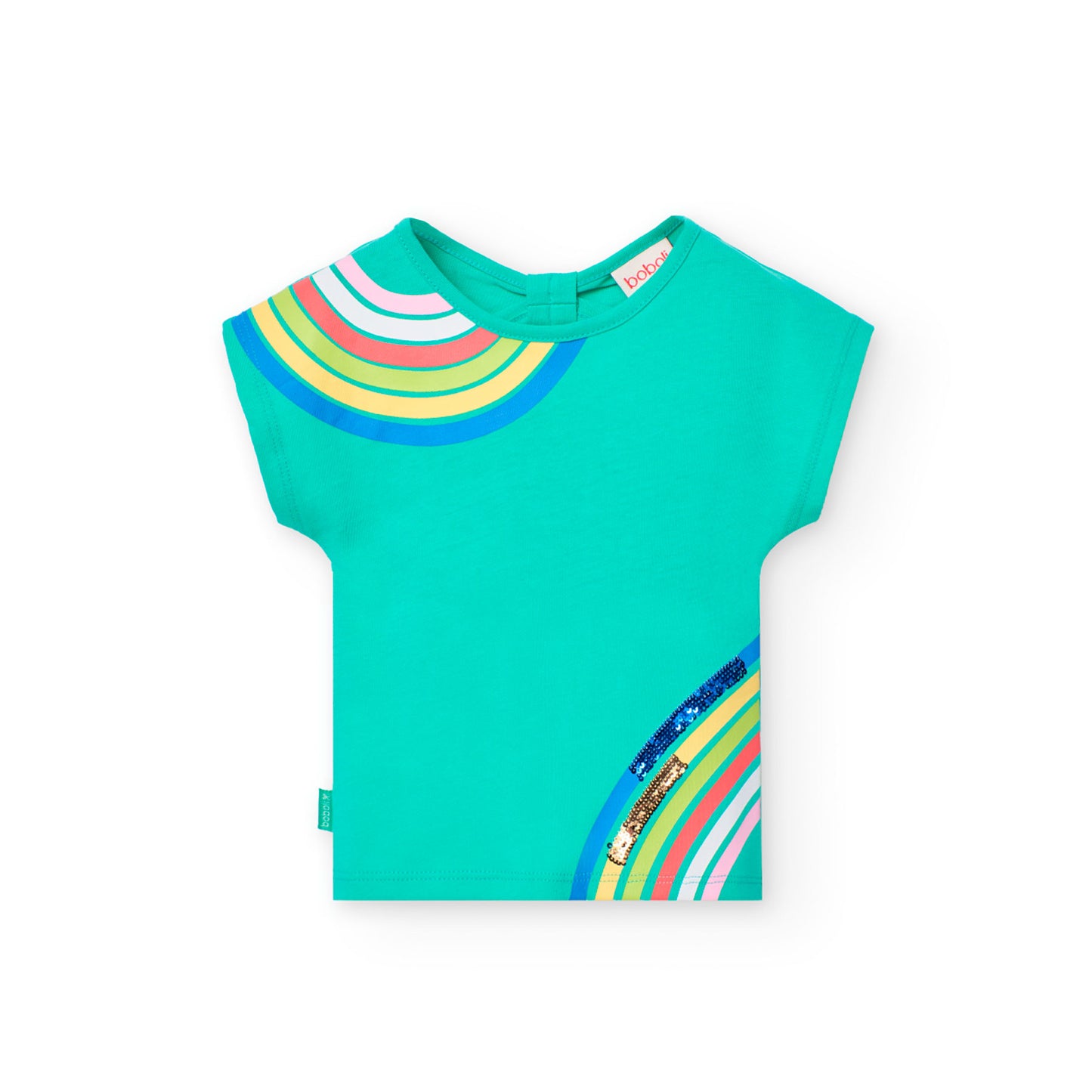 Boboli Girls Jade Short Sleeved Rainbow T-Shirt