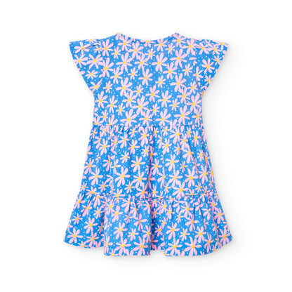 Boboli Girls Summer Blue Floral Dress