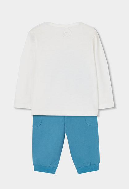 Boboli Baby Boys 2 piece long sleeve top and trousers outfit