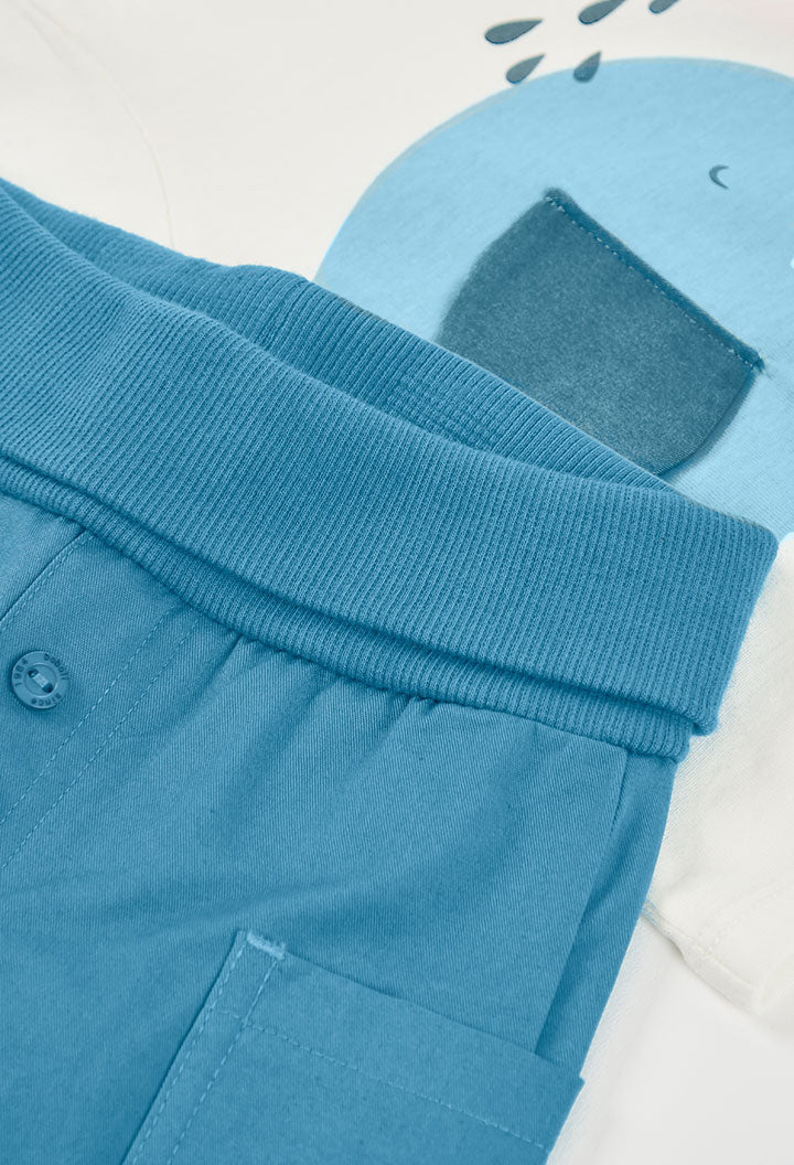 Boboli Baby Boys 2 piece long sleeve top and trousers outfit