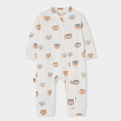 Boboli Baby Boys Owl Ribbed Playsuit