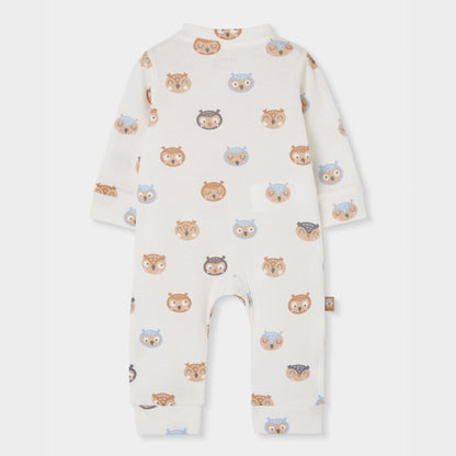 Boboli Baby Boys Owl Ribbed Playsuit