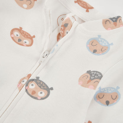 Boboli Baby Boys Owl Ribbed Playsuit