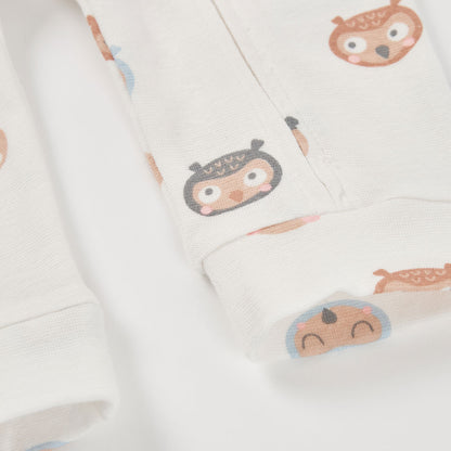 Boboli Baby Boys Owl Ribbed Playsuit