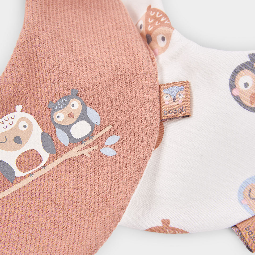 Boboli Baby Boys 2 Pack Bibs Owl Design