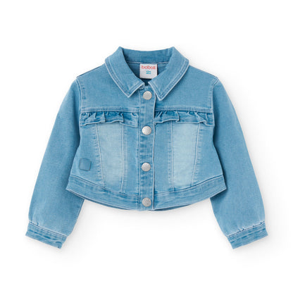 Boboli Girls Bleached Denim Jacket