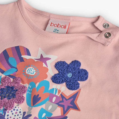 Boboli Girls Pink Long Sleeve Top