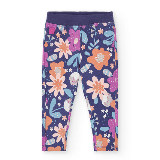 Boboli Girls Floral Print Trousers