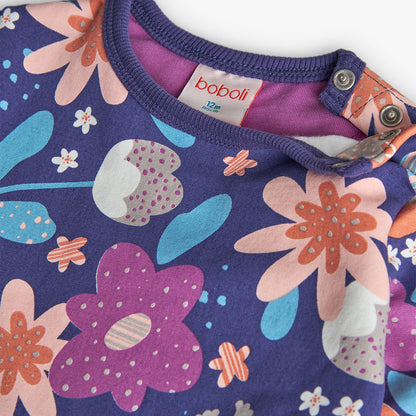 Boboli Girls Floral Print Dress