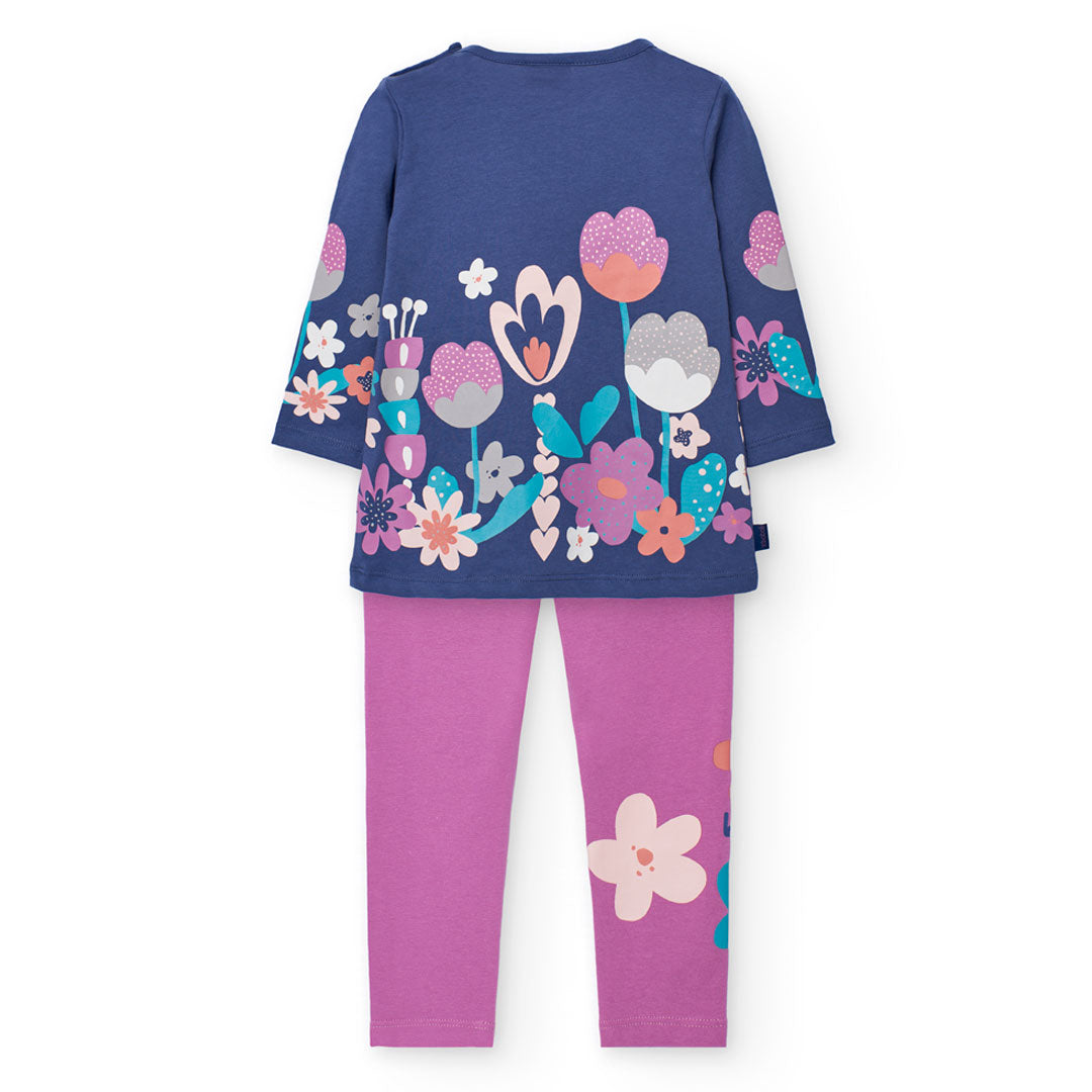 Boboli Baby Girls Floral Print Leggings and Top Set