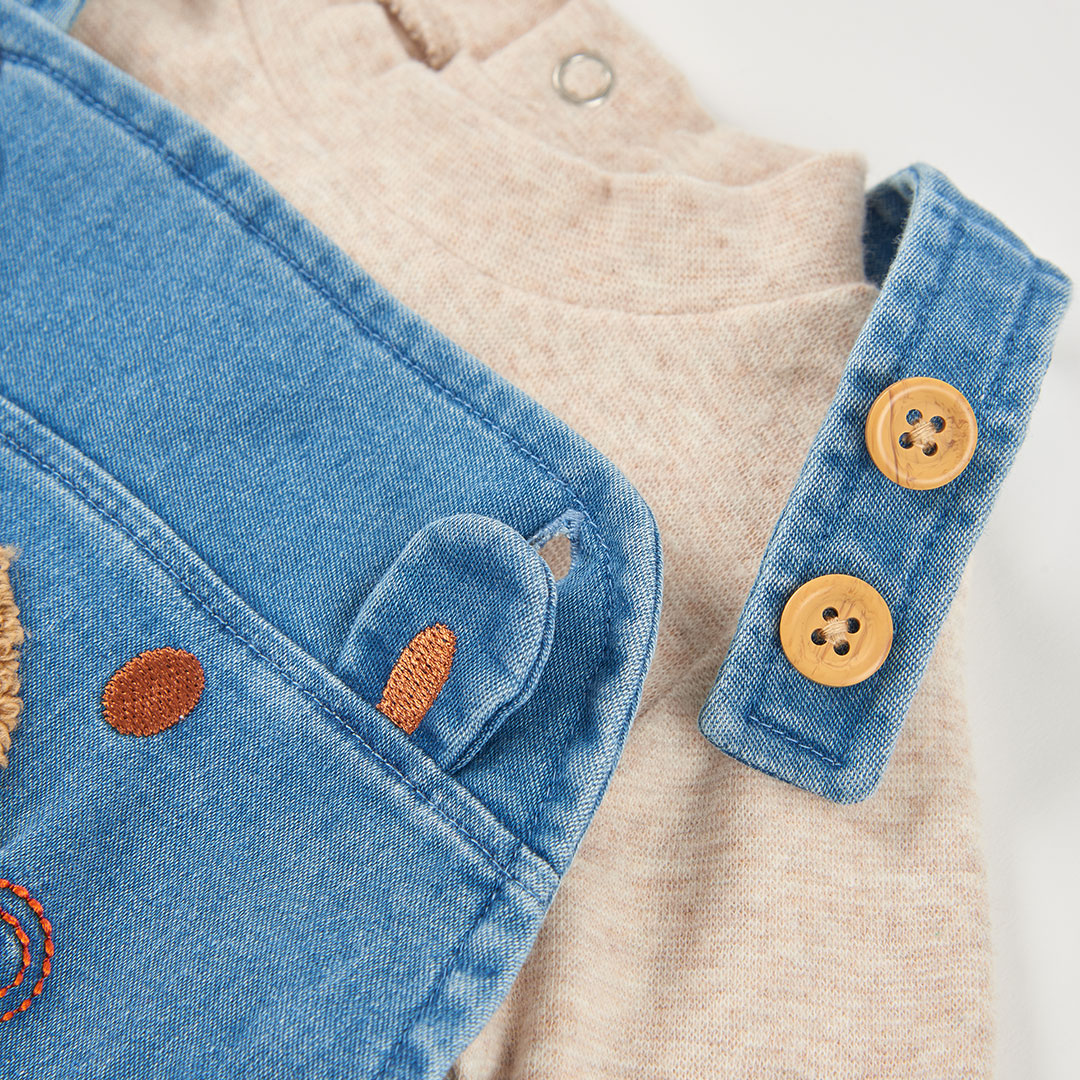 Boboli Baby Boys Blue Dungaree Set
