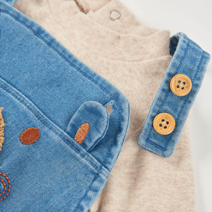 Boboli Baby Boys Blue Dungaree Set