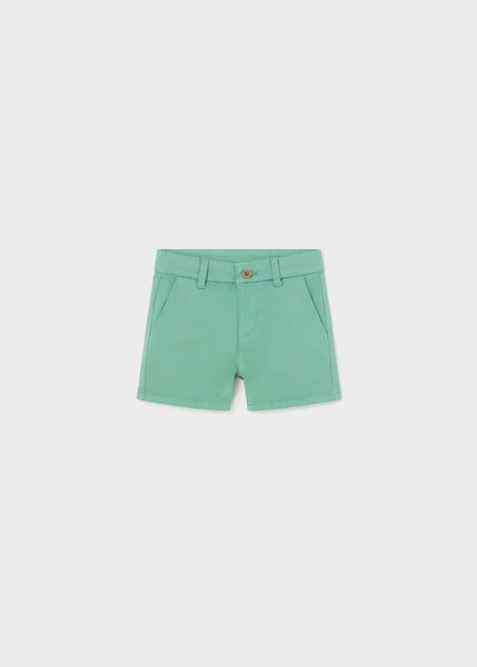 Mayoral Green Cotton Twill Shorts