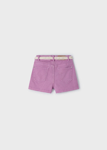 Mayoral belted lilac shorts