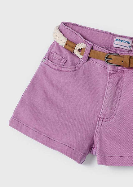 Mayoral belted lilac shorts