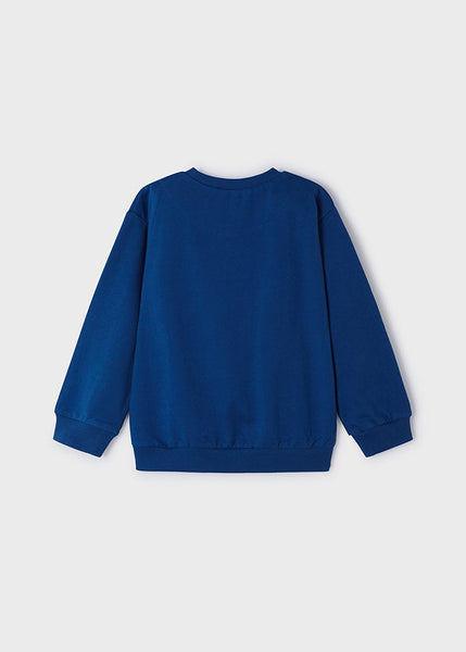 Mayoral blue Sweatshirt with Embossed Motif