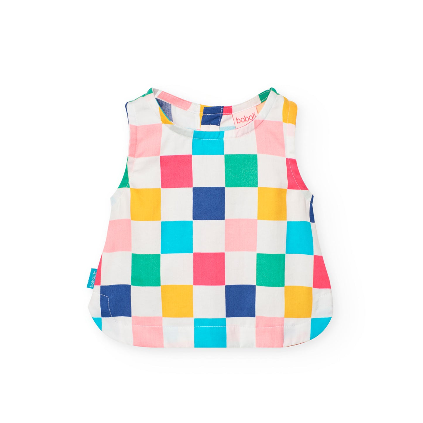 Boboli Girls Chequered Sleeveless Summer Shirt