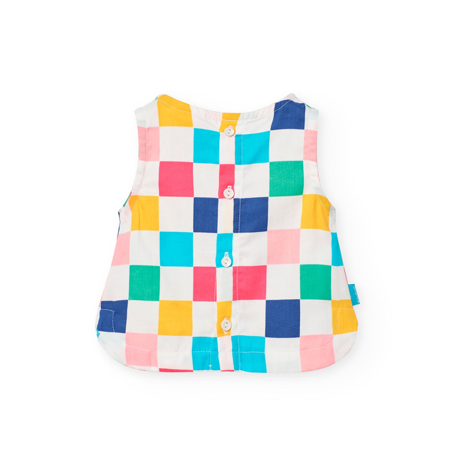 Boboli Girls Chequered Sleeveless Summer Shirt