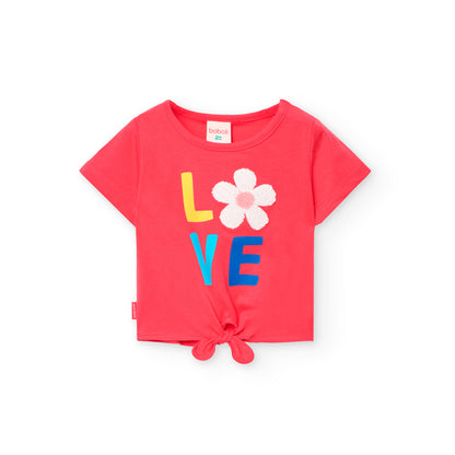 Boboli Girls Magenta Summer Love T-Shirt