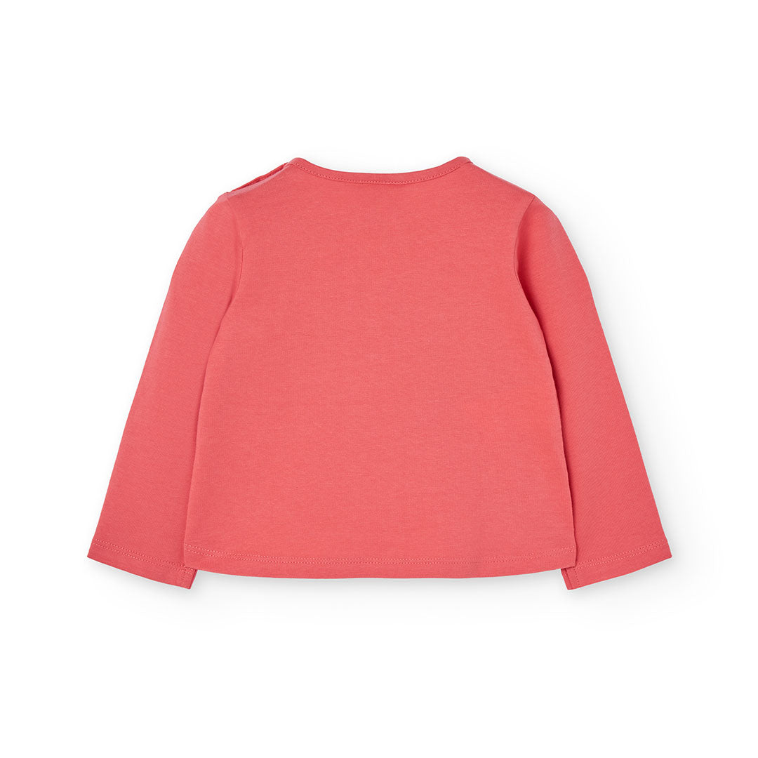Boboli Girls Coral Long Sleeve Top