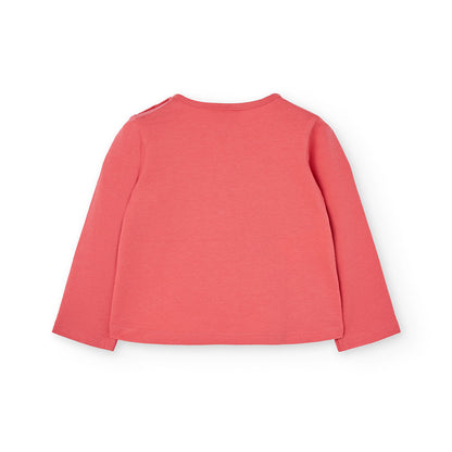Boboli Girls Coral Long Sleeve Top