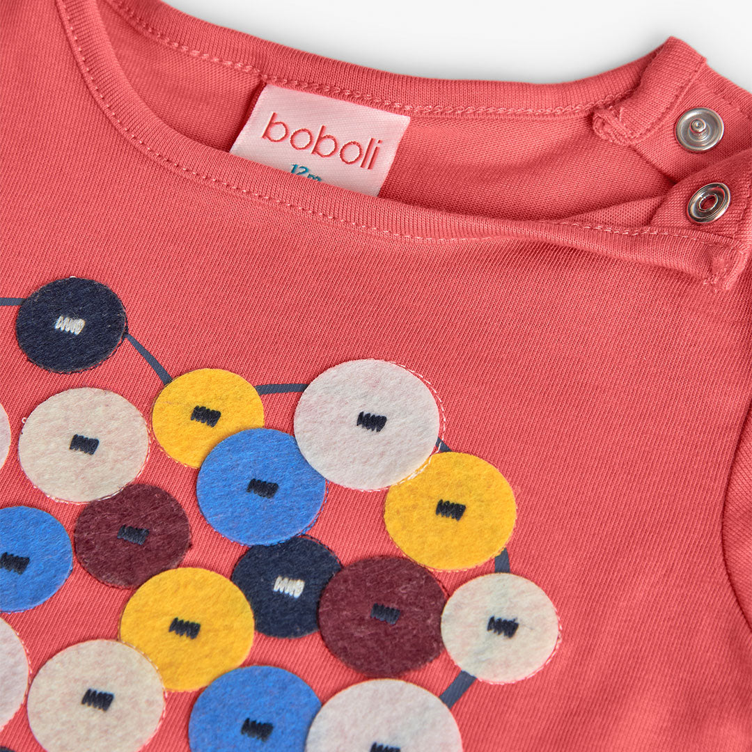 Boboli Girls Coral Long Sleeve Top