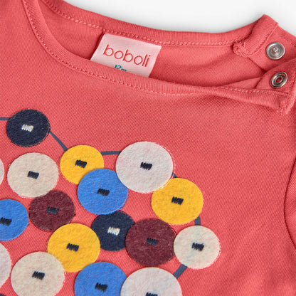 Boboli Girls Coral Long Sleeve Top