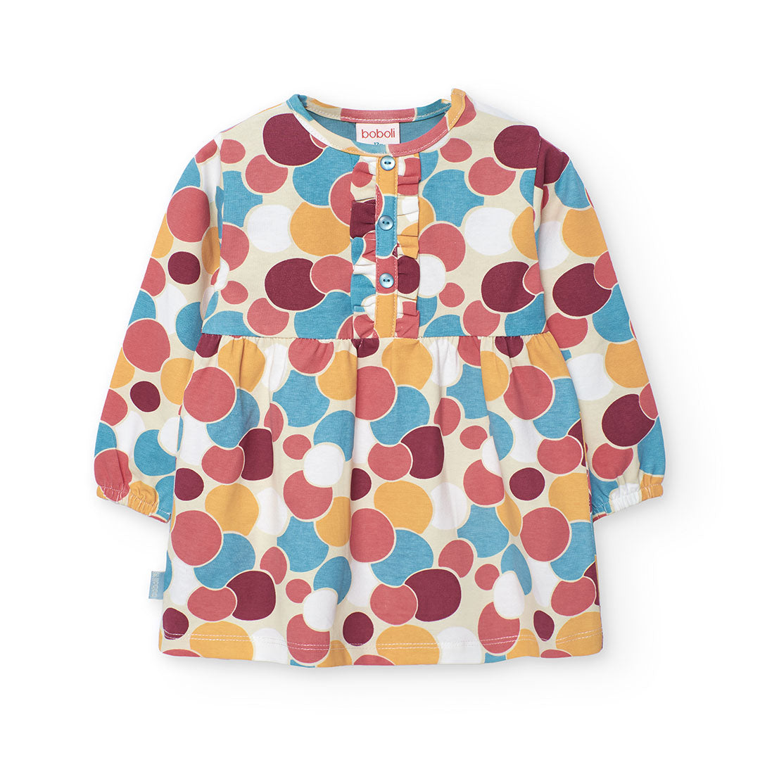 Boboli Girls Colourful Print Stretch Dress