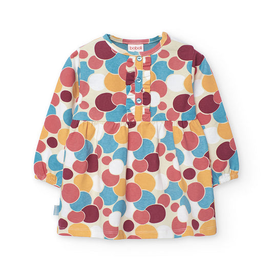 Boboli Girls Colourful Print Stretch Dress