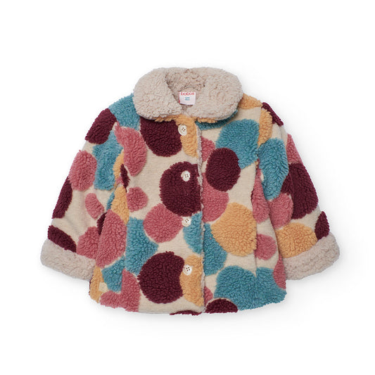 Boboli Girls Pattern Fur Coat