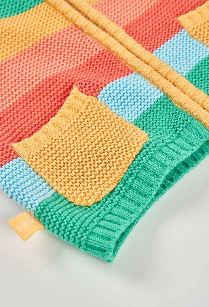 Boboli Baby Boys Multicoloured Zip Up Knit Jacket