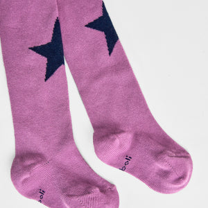 Boboli Thick Star Tights For Girls- purple