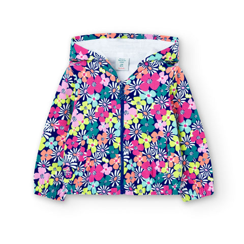 Boboli plush jacket with flower print