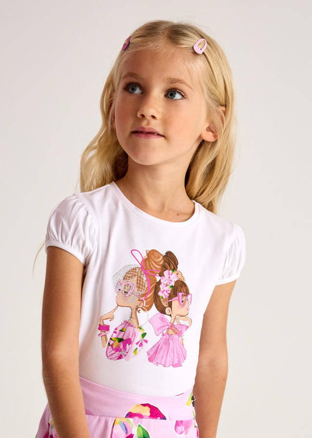 Mayoral Girls Doll Print T-shirt